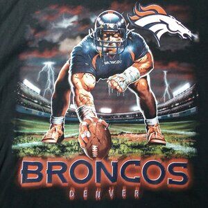 Vintage Y2K Liquid Blue Denver Broncos T-Shirt